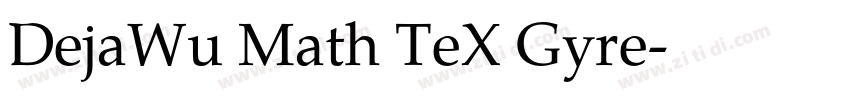 DejaWu Math TeX Gyre字体转换
